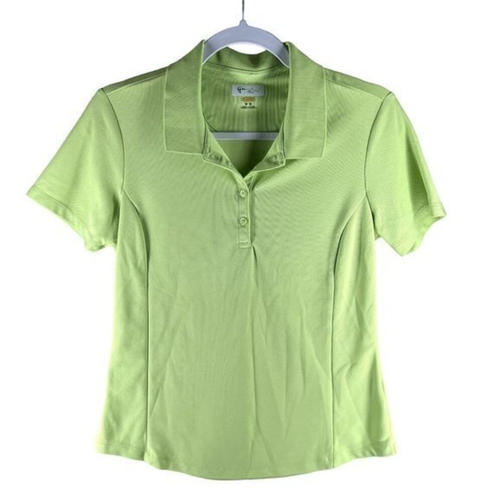 Greg Norman Play Dry Womens Tops Size M Green Polo